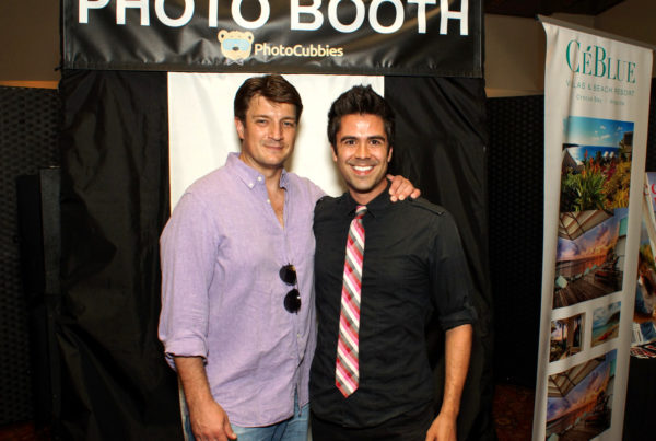 photo booth attendant with nathan fillion